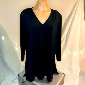 Black lux pullover tunic